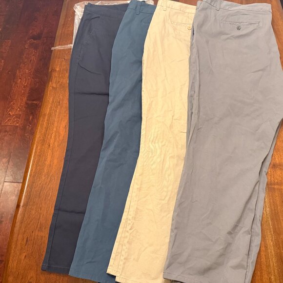 BUNDLE: Four 46x30 Bonobos Original Stretch Washed Chino - Blue, Khaki and Grey - Picture 2 of 3